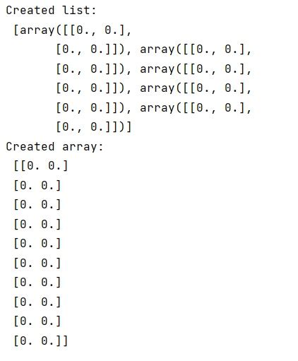 How to convert list of numpy arrays into single numpy array