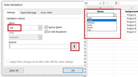 How to create a drop-down list