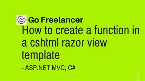 How to create a function in a cshtml template