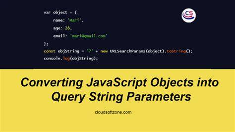 How to create query parameters in Javascript