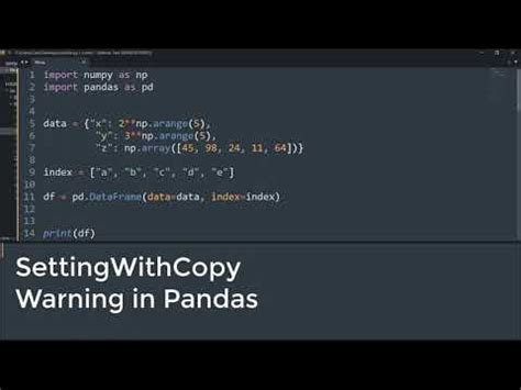 How to deal with SettingWithCopyWarning in Pandas