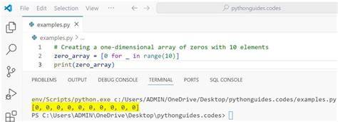 How to declare array of zeros in python or an array of a certain size duplicate