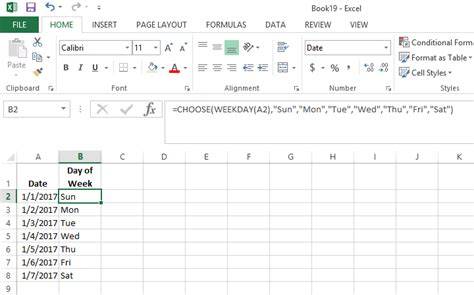 How to determine day of week by passing specific date