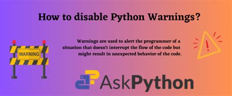How to disable Python warnings