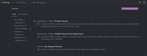 How to disable preview file with single-click in vs code