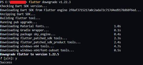 How to downgrade Flutter SDK Dart 1x