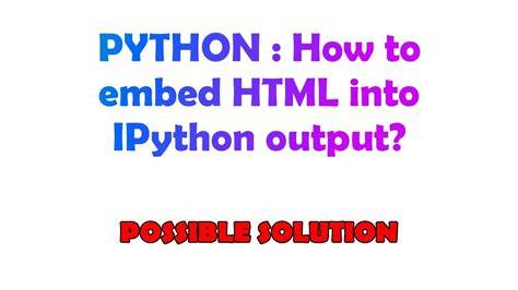 How to embed HTML into IPython output