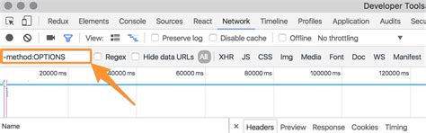 How to filter hide Pre-flight requests on my Dev Tools Network