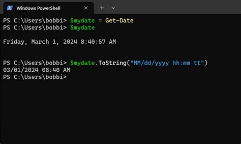 How to format a DateTime in PowerShell