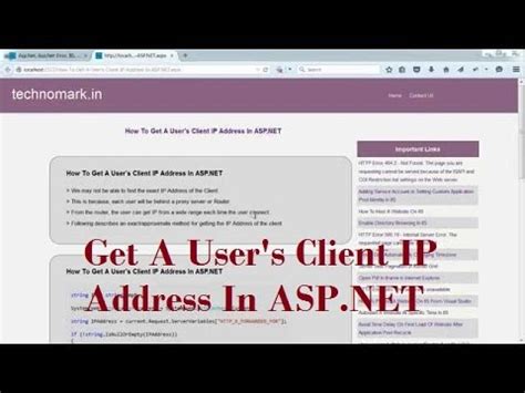 How to get a users client IP address in ASPNET