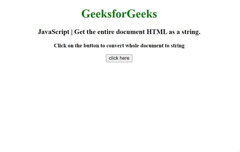 How to get the entire document HTML as a string