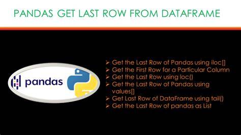 How to get the last N rows of a pandas DataFrame