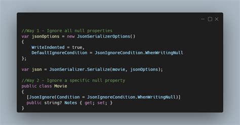 How to ignore a property in class if null using jsonnet