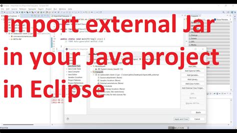 How to import a jar in Eclipse