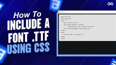 How to include a font ttf using CSS