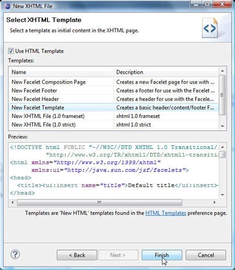 How to include another XHTML in XHTML using JSF 20 Facelets