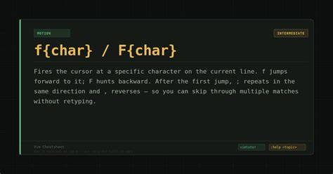 How to jump to a specific character in vim