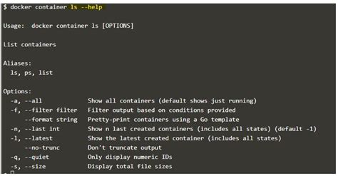 How to list containers in Docker