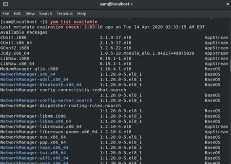 How to list the contents of a package using YUM