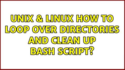 How to loop over directories in Linux