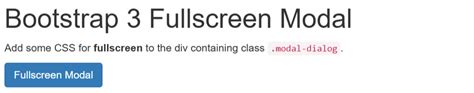 How to make Twitter bootstrap modal full screen