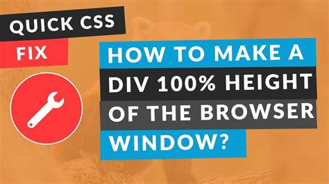 How to make a div 100 height of the browser window