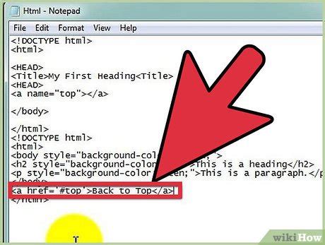 How to make an HTML back link