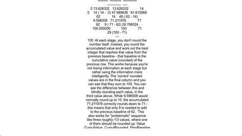 How to make rounded percentages add up to 100