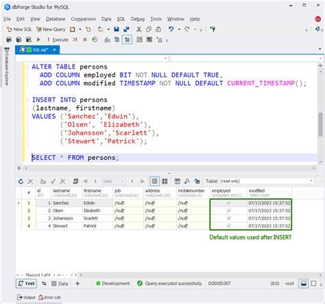 How to move columns in a MySQL table