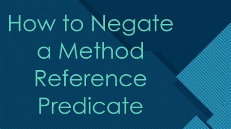 How to negate a method reference predicate