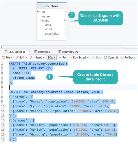 How to perform update operations on columns of type JSONB