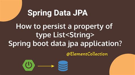 How to persist a property of type ListString in JPA