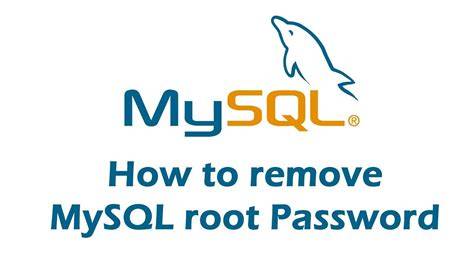 How to remove MySQL root password closed