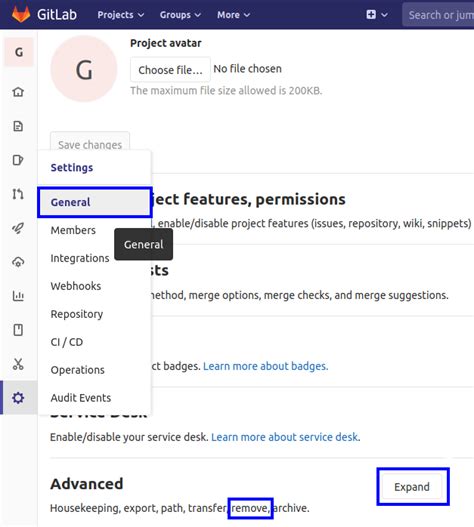 How to remove a Gitlab project
