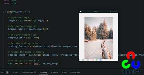 How to resize an image with OpenCV20 and Python26
