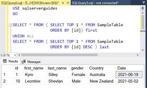 How to select the last record of a table in SQL