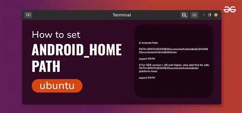 How to set ANDROIDHOME path in ubuntu