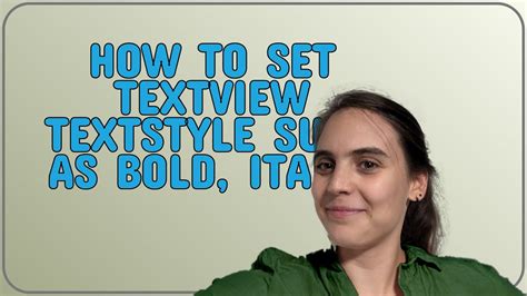 How to set TextView textStyle such as bold italic
