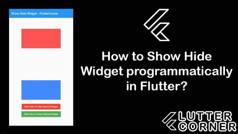 How to showhide widgets programmatically in Flutter