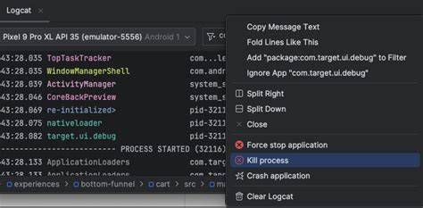How to simulate Android killing my process