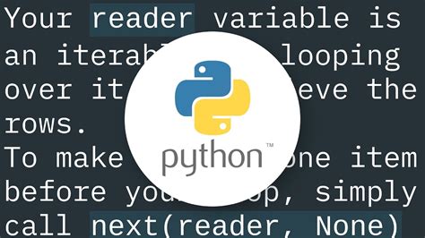How to skip the headers when processing a csv file using Python