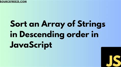 How to sort strings in JavaScript