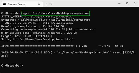 How to specify the download location with wget