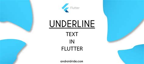 How to underline text in flutter