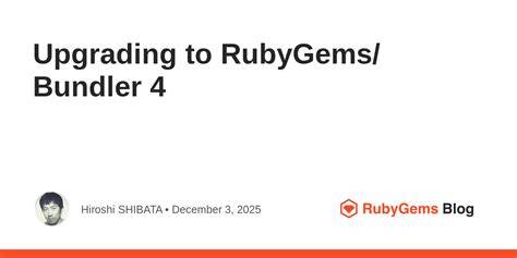 How to upgrade rubygems