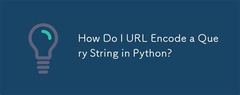 How to urlencode a querystring in Python