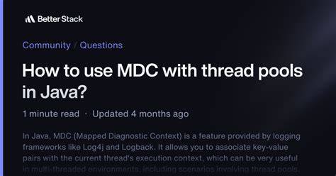 How to use MDC with thread pools