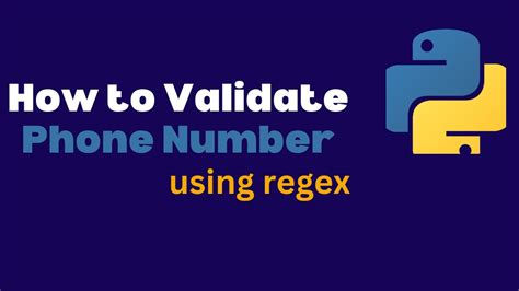 How to validate phone numbers using regex
