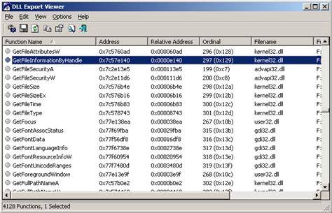 How to view DLL functions
