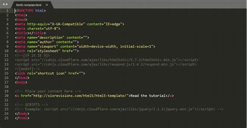 Html Coding Template